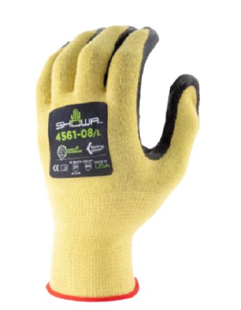 Showa Yellow Elastane Cut Resistant Cut Resistant Gloves, Size 10, Nitrile Foam Coating [SHO4561]; 247-8396