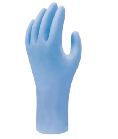 Showa Blue Powder-Free Nitrile Disposable Gloves, Size L, 100 per Pack [SHO7500]; 247-8400