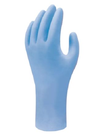 Showa Blue Powder-Free Nitrile Disposable Gloves, Size XL, 100 per Pack [SHO7500]; 247-8401