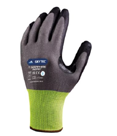 Skytec Black/Grey Nitrile Mechanic Cut Resistant Gloves, Size 8, Foam Nitrile Coating [SKG00011F]; 247-8403