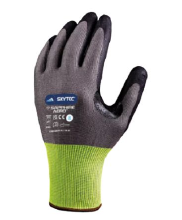 Skytec Black/Grey Nitrile Mechanic Cut Resistant Gloves, Size 10, Foam Nitrile Coating [SKG00011F]; 247-8406