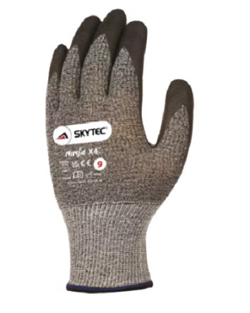 Skytec Black/Grey Glass Fibre, Nylon Cut Resistant Cut Resistant Gloves, Size 11, Polymer Coating [SKY03]; 247-8408