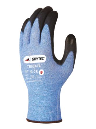 Skytec Blue Glass Fibre, Nylon Cut Resistant Cut Resistant Gloves, Size 7, Polyurethane Coating [SKY90]; 247-8410