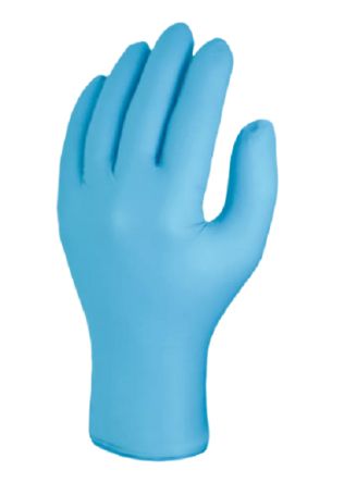 Skytec UTAH Blue Powder-Free Nitrile Disposable Gloves, Size M, 100 per Pack [SKYUTAH]; 247-8414