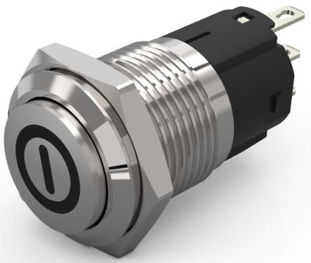 EAO 82 Series Push Button Switch, Latching, Panel Mount, 16mm Cutout, SPDT, 240V, IP65, IP67 [82-4161.2000.B001]; 247-8802