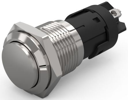 EAO 82 Series Push Button Switch, Momentary, Panel Mount, 16mm Cutout, SPDT, 240V, IP65, IP67 [82-4162.1000]; 247-8804
