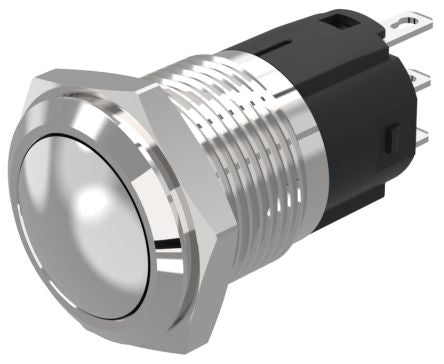 EAO 82 Series Push Button Switch, Momentary, Panel Mount, 16mm Cutout, SPDT, 240V, IP65, IP67 [82-4171.1000]; 247-8811
