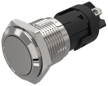 EAO 82 Series Push Button Switch, Latching, Panel Mount, 16mm Cutout, SPDT, 240V, IP65, IP67 [82-4552.2000]; 247-8836