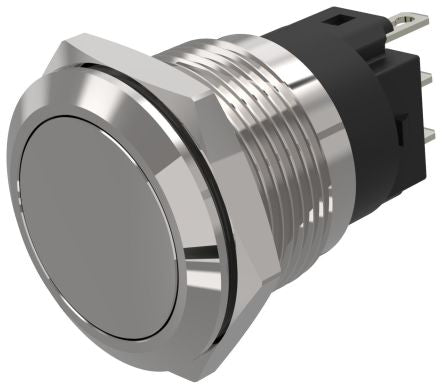 EAO 82 Series Push Button Switch, Latching, Panel Mount, 19mm Cutout, SPDT, 240V, IP65, IP67 [82-5151.2000]; 247-8863
