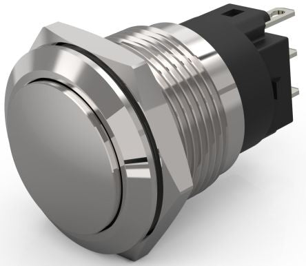 EAO 82 Series Push Button Switch, Latching, Panel Mount, 19mm Cutout, SPDT, 240V, IP65, IP67 [82-5161.2000]; 247-8925