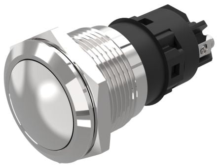 EAO 82 Series Push Button Switch, Momentary, Panel Mount, 19mm Cutout, SPDT, 240V, IP65, IP67 [82-5172.1000]; 247-8935