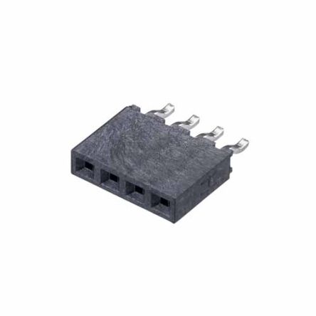 HARWIN M20-791 Series Horizontal Surface Mount PCB Connector, 4-Contact, 1-Row, 2.54mm Pitch, Solder Termination [M20-7910442R]; 247-9121