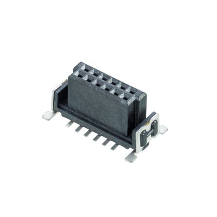 HARWIN M55-600 Series Vertical Surface Mount PCB Connector, 12-Contact, 2-Row, 1.27mm Pitch, Solder Termination [M55-6001242R]; 247-9144