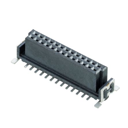 HARWIN M55-600 Series Vertical Surface Mount PCB Connector, 26-Contact, 2-Row, 1.27mm Pitch, Solder Termination [M55-6002642R]; 247-9145