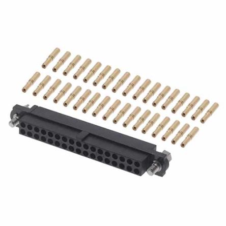 HARWIN M80-461 Connector Kit Containing 34 x Barrel Crimp Contacts Loose, Housing With Hexagonal Slotted Jackscrews [M80-4613405]; 247-9165