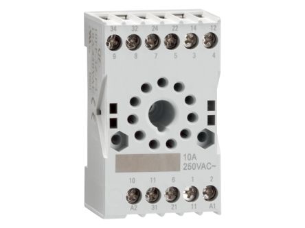 Lovato HR SERIES DIN Rail Relay Socket, for use with HR SERIES [HR7XS2]; 247-9608