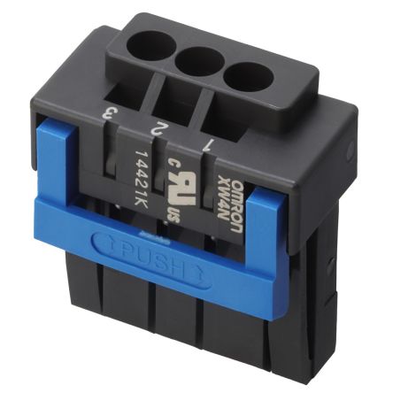 Omron, 3.5mm Pitch, 3 Way, Pluggable Terminal Block, Plug, Plug-In, XW4N-03D1-S [XW4N-03D1-S]; 247-9796