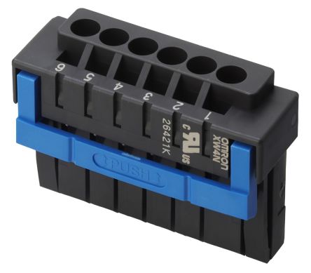 Omron, 3.5mm Pitch, 6 Way, Pluggable Terminal Block, Plug, Plug-In, XW4N-06D1-S [XW4N-06D1-S]; 247-9798