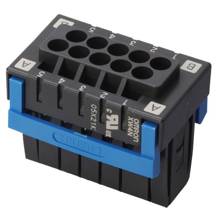 Omron, 3.5mm Pitch, 10 Way, Pluggable Terminal Block, Plug, Plug-In, XW4N-10D2-S [XW4N-10D2-S]; 247-9803