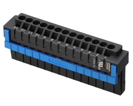 Omron, 3.5mm Pitch, 13 Way, Pluggable Terminal Block, Plug, Plug-In, XW4N-13D1-S [XW4N-13D1-S]; 247-9807