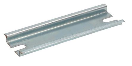 RS PRO Steel Unperforated DIN Rail, Top Hat Compatible, 384mm x 35mm [0]; 248-1123