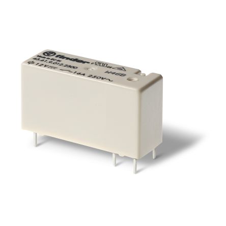 Finder PCB Mount Non-Latching Relay, 48V dc Coil, 16A Switching Current, SPST [436190482300]; 248-1378