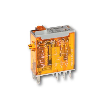 Finder Plug-In Mount Non-Latching Relay, 120V ac Coil, 8A Switching Current [465281200040]; 248-1399