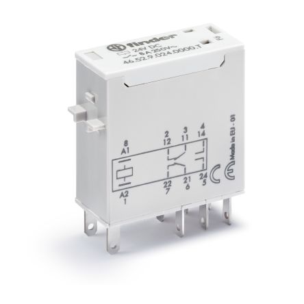 Finder Plug In Power Relay Module, 230V ac Coil, 6A Switching Current [465282300000T]; 248-1402