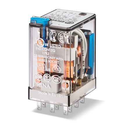 Finder Plug In Relay, 240V ac Coil, 10A Switching Current, 3PDT, 3PDT [553382400050]; 248-1578