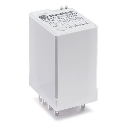 Finder Plug-In Mount Relay, 24V dc Coil, 7A Switching Current [553490240000T]; 248-1650