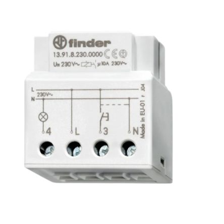 Finder Switch Box Relay, 230V ac Coil, 10A Switching Current, SPST [139182300000]; 248-1750