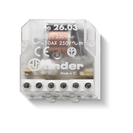 Finder Panel Mount Modular Step Relay, 230V ac Coil, 10A Switching Current, SPST, SPST [260382300000]; 248-1775