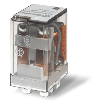 Finder Plug-In Mount Power Relay Module, 220V dc Coil, 20A Switching Current [563292200040]; 248-1824