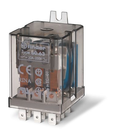 Finder Flange Mount Relay, 48V ac Coil, 10A Switching Current, 3PDT, 3PDT [606380480000]; 248-2472