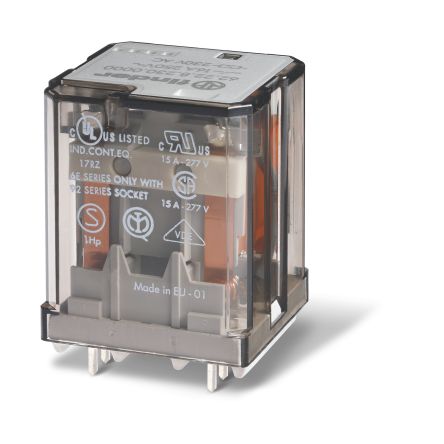 Finder PCB Mount Power Relay Module, 230V ac Coil, 16A Switching Current [622282304300]; 248-2487