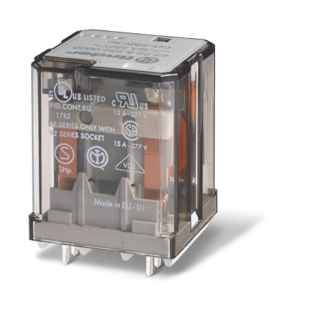 Finder PCB Mount Power Relay Module, 400V ac Coil, 16A Switching Current, 3PDT, 3PDT [622384000040]; 248-2509
