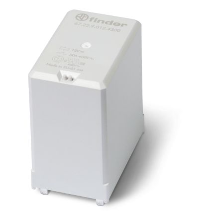 Finder PCB Mount Relay, 12V dc Coil, 50A Switching Current, DPST-2NO [672290124300]; 248-2682