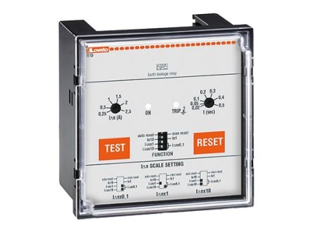 Lovato Earth Leakage Relay, 50 Hz, 60 Hz Frequency, 0.025 → 25A Leakage, 1 Output [R1D415]; 248-3496