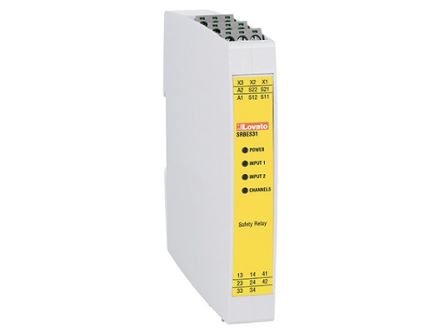Lovato Safety Relay 24V ac/dc, Single Channel 4 Safety Contacts [SRBES31]; 248-3513