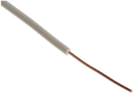 RS PRO White 0.5mm² Hook Up Wire, 20 AWG, 1/0.8 mm, 500m, PVC Insulation [0]; 248-3617