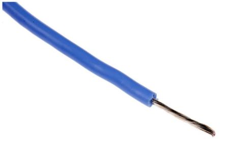 RS PRO Blue 0.5mm² Hook Up Wire, 20 AWG, 16/0.2 mm, 25m, Silicone Rubber Insulation [0]; 248-3620
