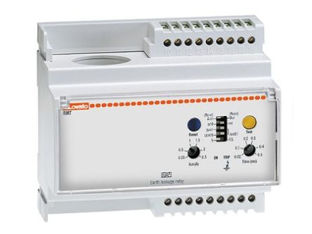 Lovato Earth Leakage Relay, 50 Hz, 60 Hz Frequency, 0.25 → 2.5A Leakage, SPDT Output [31RMT415]; 248-3630