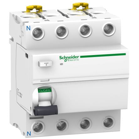 Schneider Electric iID RCCB, 63A, 4 Pole, 300mA, Type AC, 415V ac [A9R15463]; 248-3697