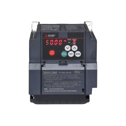 Mitsubishi Electric Inverter Drive, 2.2 kW, 3 Phase, 380 → 480 V ac, 5 A, FR-CS80 Series [325723]; 248-4555