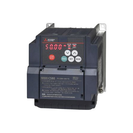 Mitsubishi Electric Inverter Drive, 3.7 kW, 3 Phase, 380 → 480 V ac, 8 A, FR-CS80 Series [325724]; 248-4556