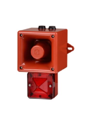 e2s AL105NX Series Blue Sounder Beacon, 24 V, IP66, Wall Mount, 113dB at 1 Metre [AL105NXDC024AA0A1R/B]; 248-4865