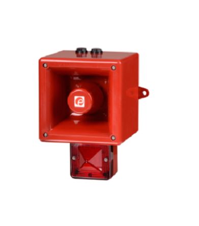 e2s AL112NX Series Red Sounder Beacon, 115 V, IP66, Wall Mount, 120dB at 1 Metre [AL112NXAC115AA0A1R/R]; 248-4887