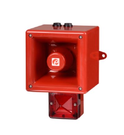 e2s AL112NX Series Amber Sounder Beacon, 24 V, IP66, Wall Mount, 120dB at 1 Metre [AL112NXDC024AA0A1R/A]; 248-4889
