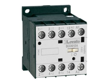 Lovato BG BG Contactor, 110 V ac Coil, 3-Pole, 16 A, 18 kW, NO [11BG0610A110]; 248-5456