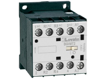 Lovato BG BG Contactor, 24 V dc Coil, 4-Pole, 20 A, 22 kW, 2NO+2NC [11BG09T2D024]; 248-5462